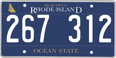 RI license plate 267312