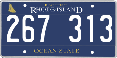 RI license plate 267313