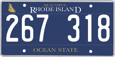 RI license plate 267318