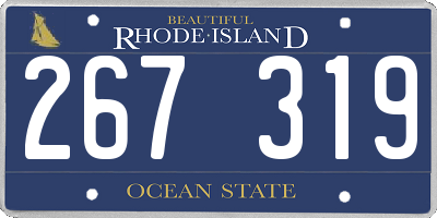 RI license plate 267319