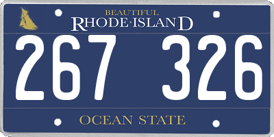 RI license plate 267326
