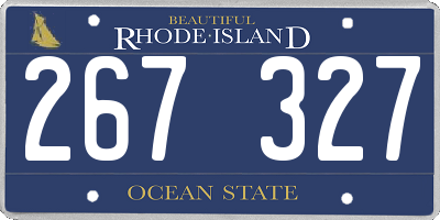 RI license plate 267327