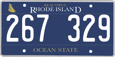 RI license plate 267329