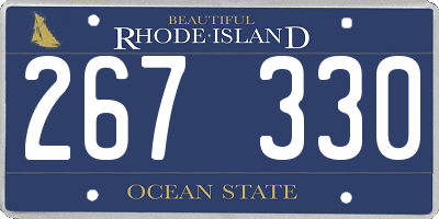 RI license plate 267330