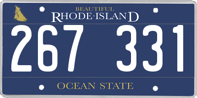 RI license plate 267331
