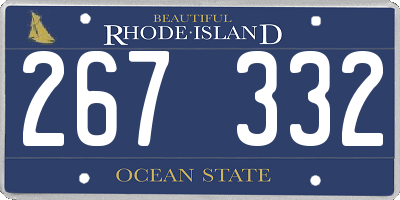RI license plate 267332