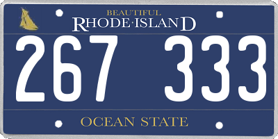 RI license plate 267333