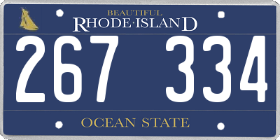RI license plate 267334