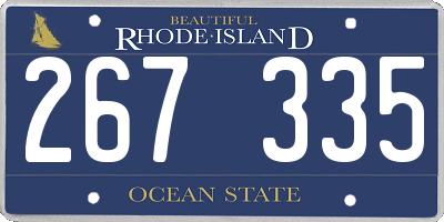RI license plate 267335
