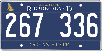 RI license plate 267336