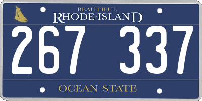 RI license plate 267337
