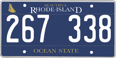 RI license plate 267338