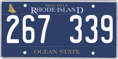 RI license plate 267339