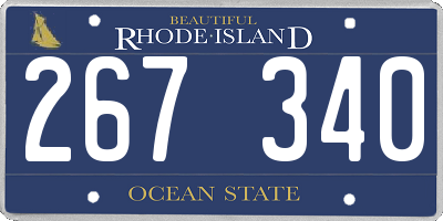 RI license plate 267340