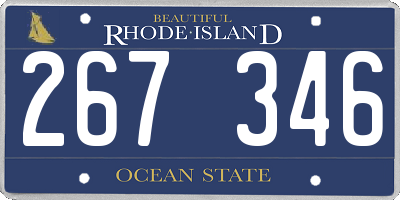 RI license plate 267346
