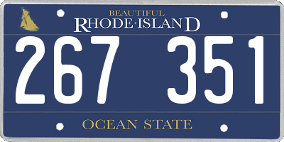 RI license plate 267351