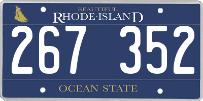 RI license plate 267352