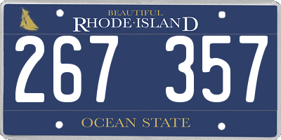 RI license plate 267357