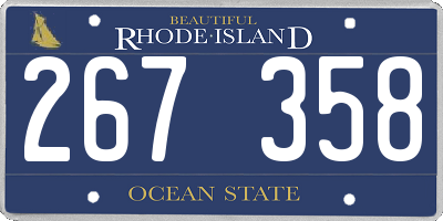 RI license plate 267358