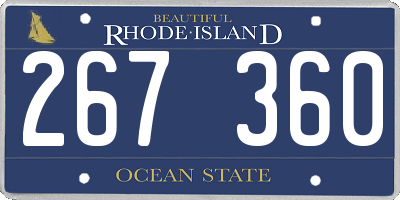 RI license plate 267360