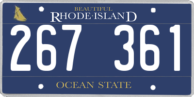 RI license plate 267361