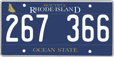 RI license plate 267366
