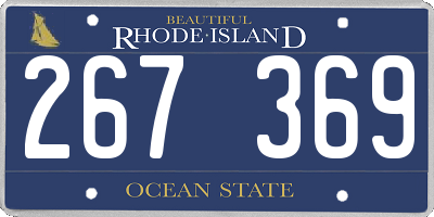 RI license plate 267369