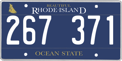 RI license plate 267371