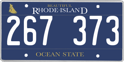 RI license plate 267373