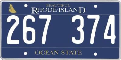 RI license plate 267374