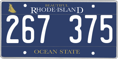 RI license plate 267375