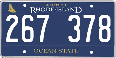 RI license plate 267378