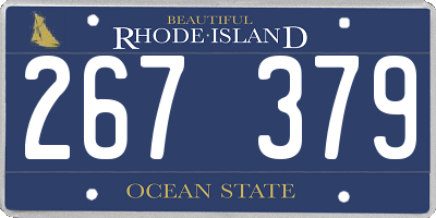 RI license plate 267379