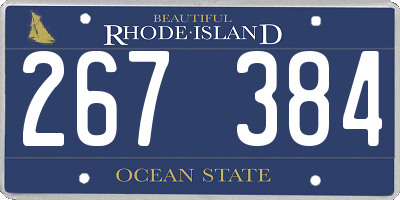RI license plate 267384