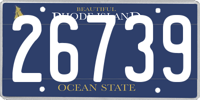 RI license plate 26739
