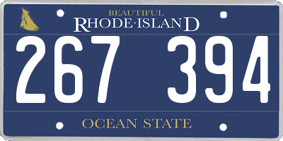 RI license plate 267394