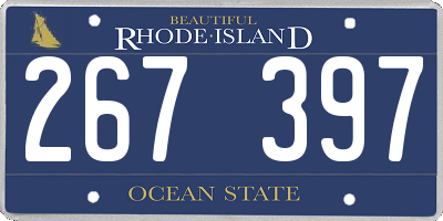 RI license plate 267397