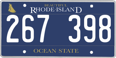 RI license plate 267398