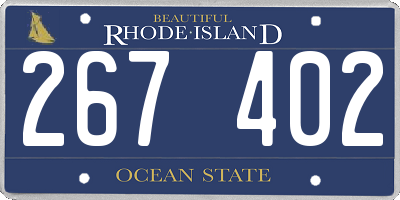 RI license plate 267402