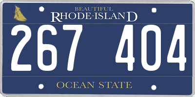 RI license plate 267404