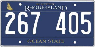 RI license plate 267405