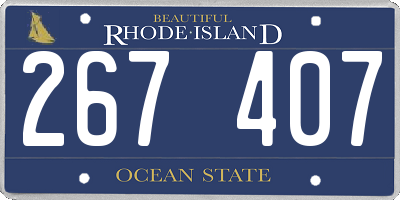 RI license plate 267407