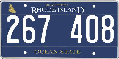 RI license plate 267408