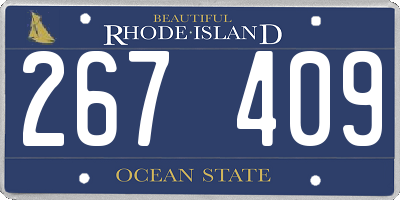 RI license plate 267409