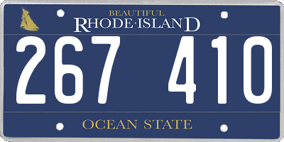 RI license plate 267410