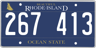 RI license plate 267413