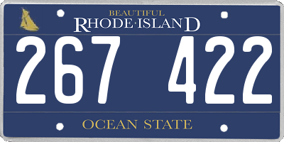 RI license plate 267422