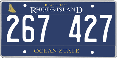 RI license plate 267427