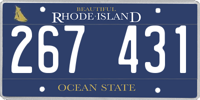 RI license plate 267431