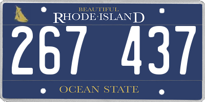 RI license plate 267437
